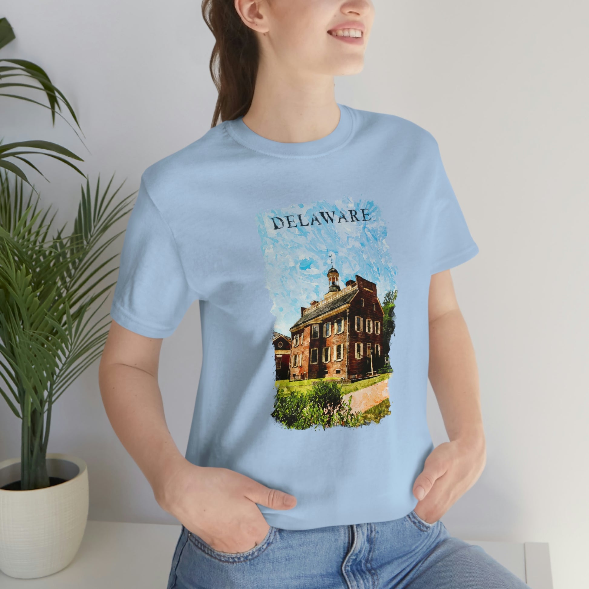 Delaware Old State House Watercolor Short Sleeve T-shirt