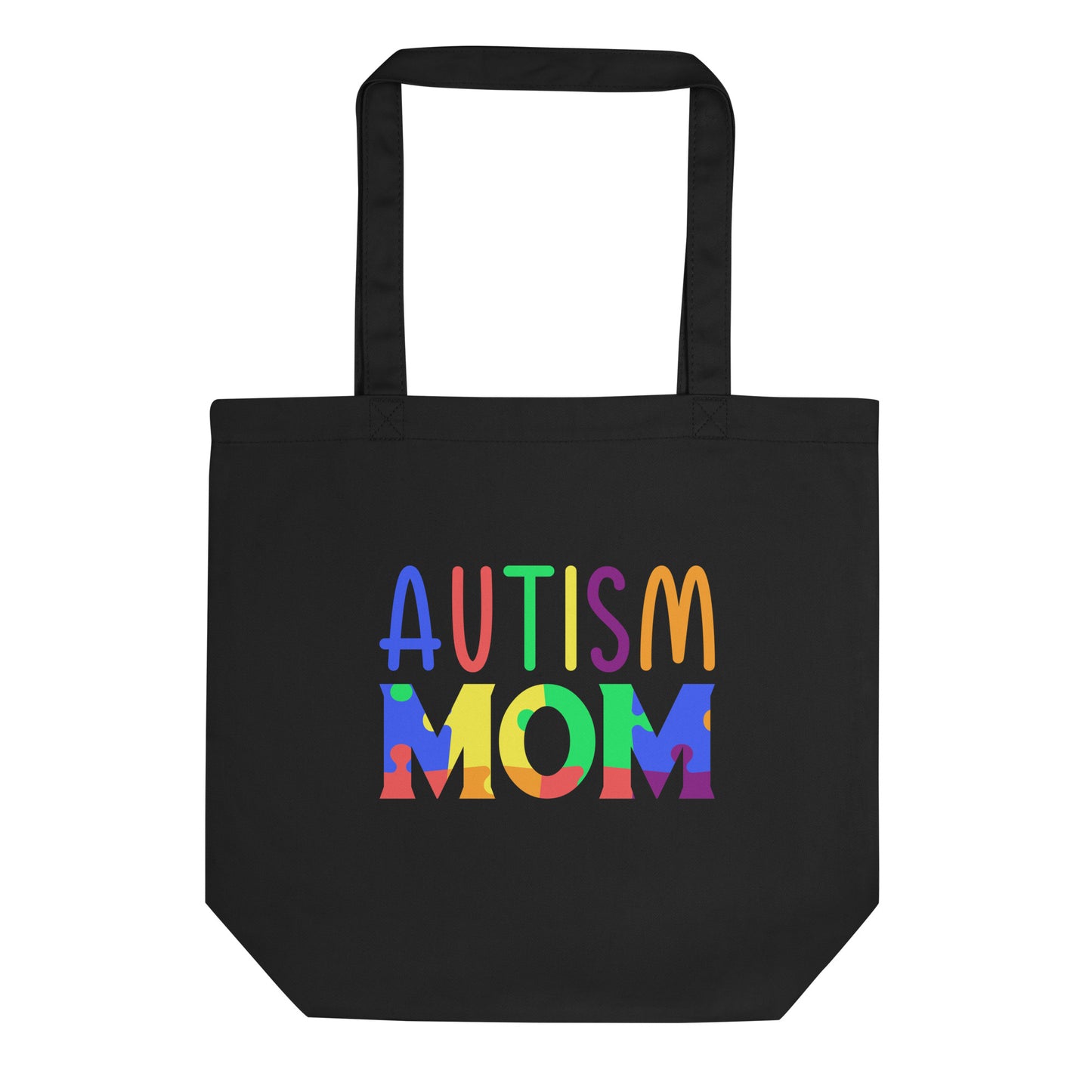 Autism Mom Tote Bag Black