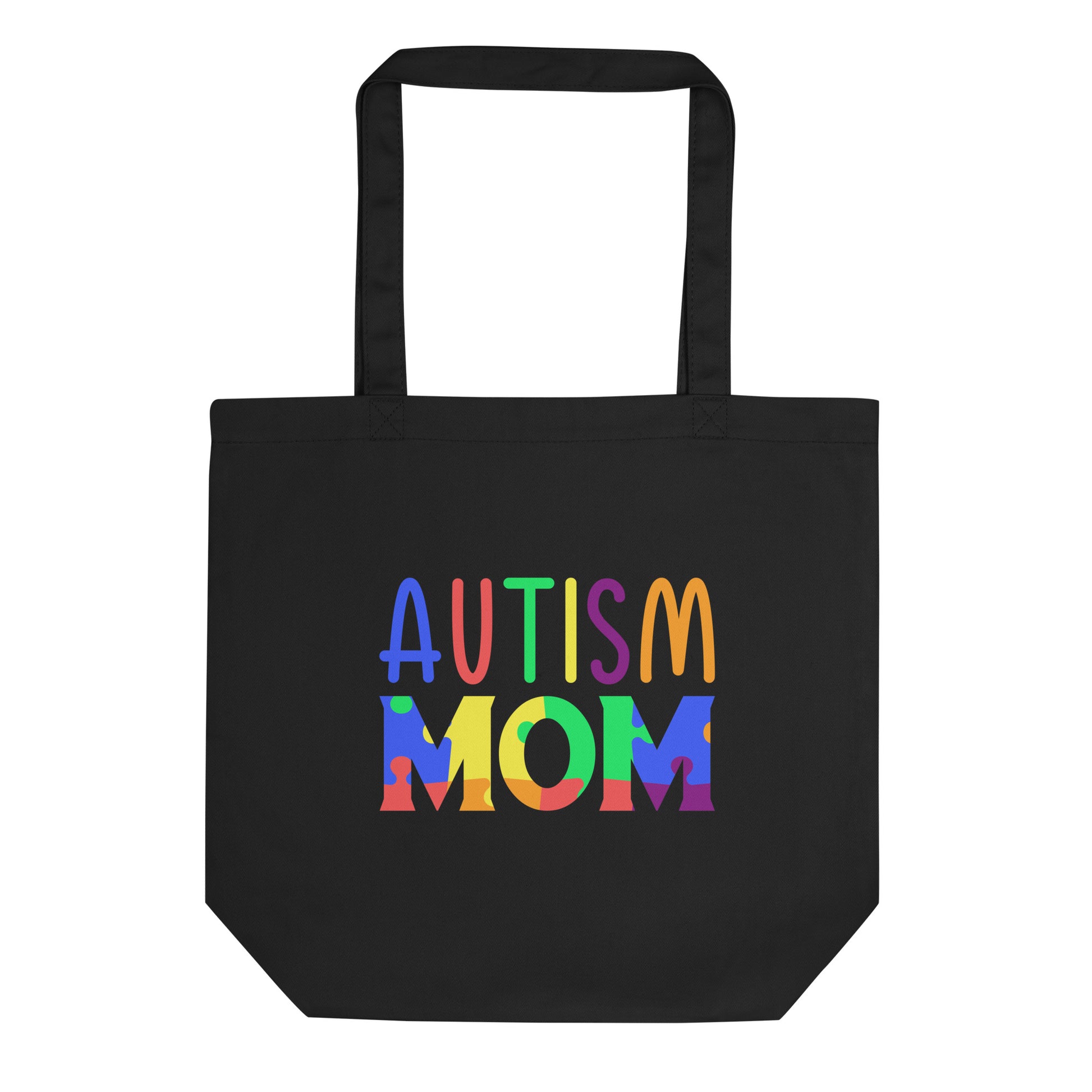 Autism Mom Tote Bag Black