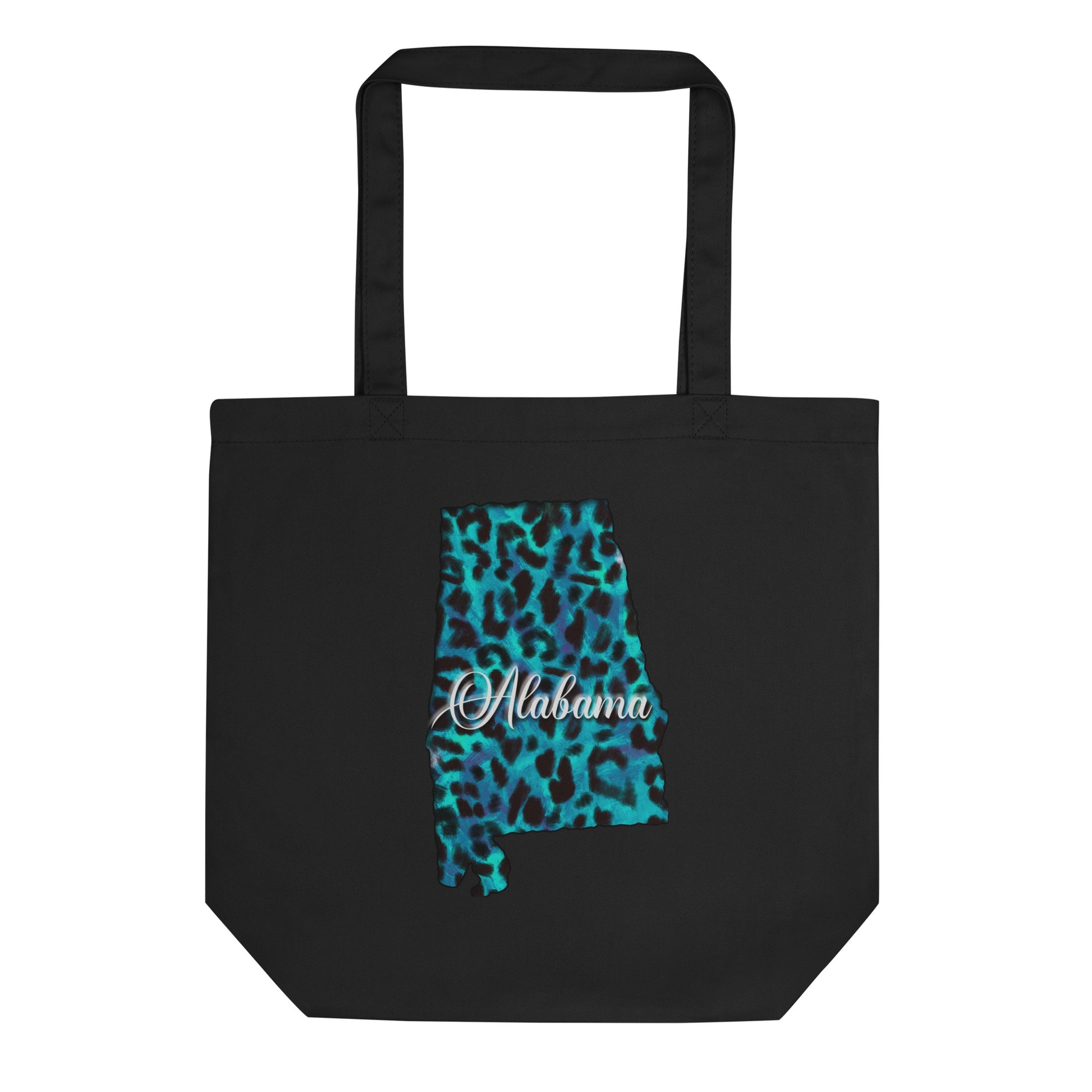 Alabama Blue Leopard Print Eco Tote Bag