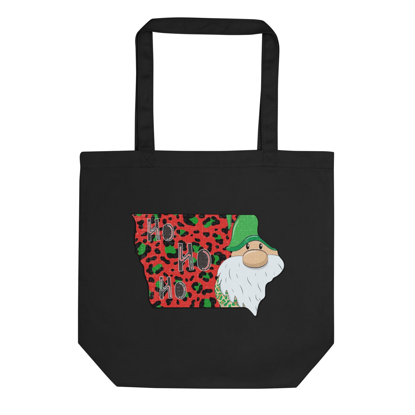 Iowa Christmas Elf Ho Ho Ho Eco Tote Bag