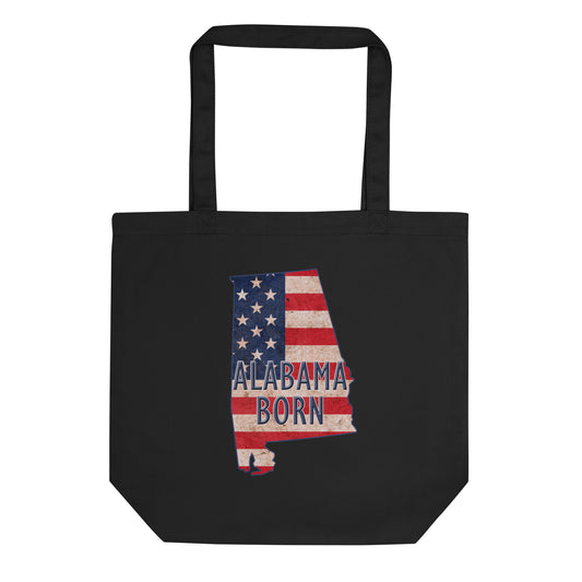 Alabama Born US Flag Eco Tote Bag