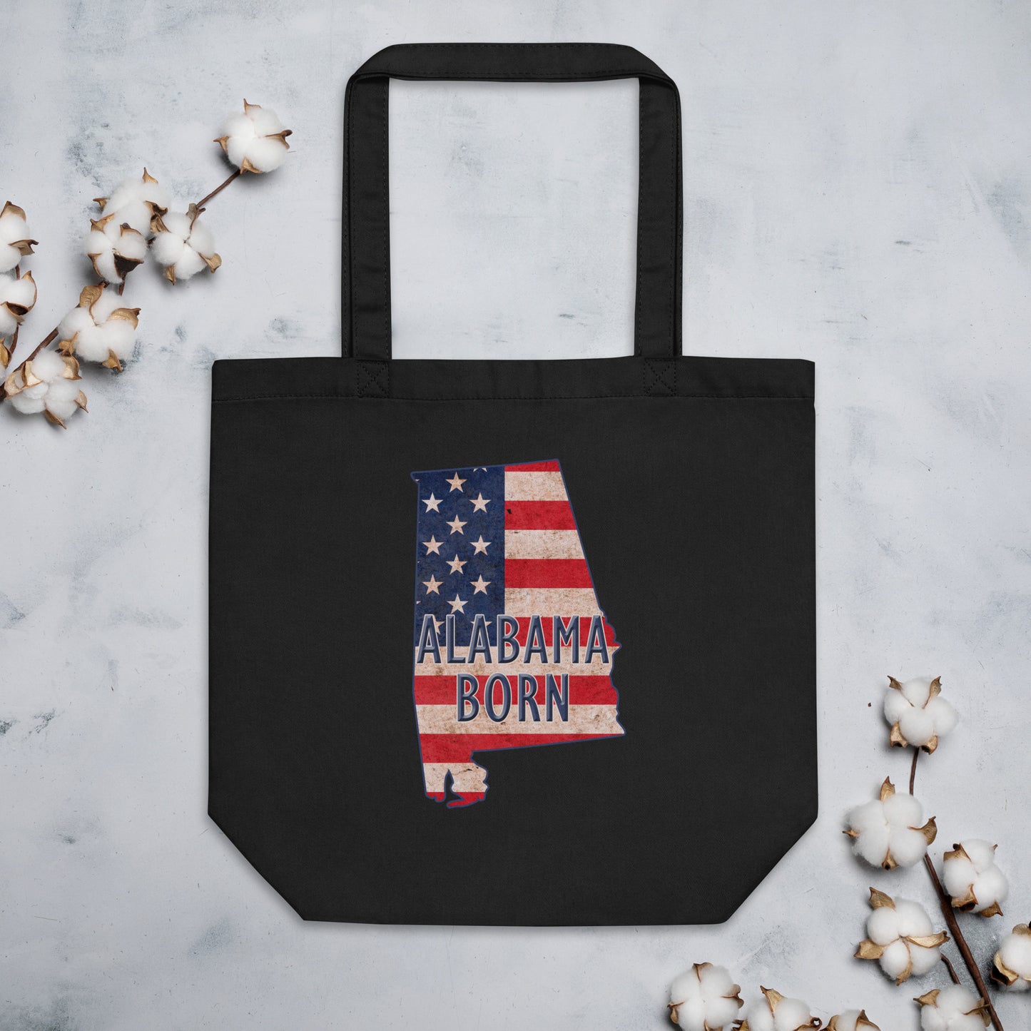 Alabama Born US Flag Eco Tote Bag