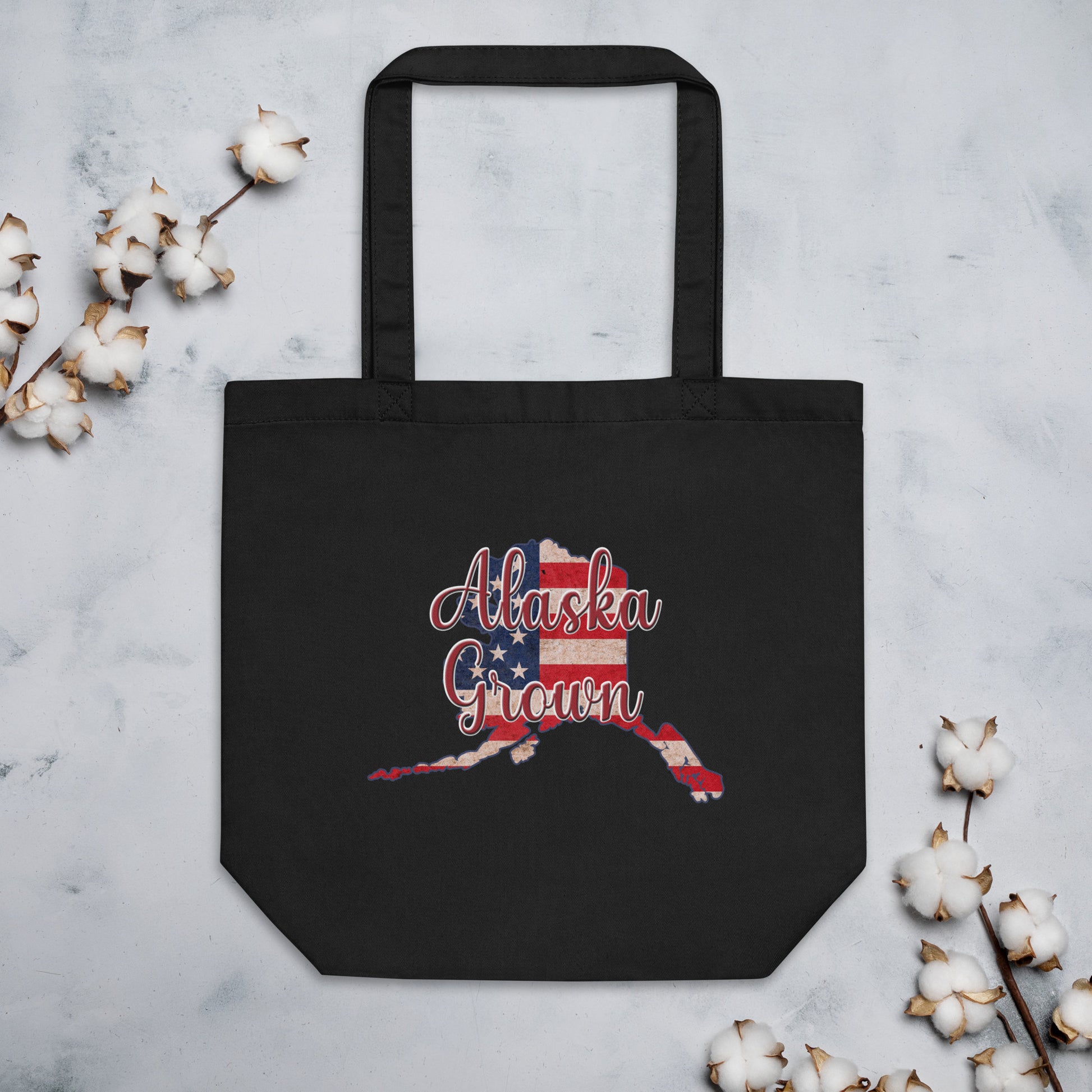 Alaska Grown US Flag Eco Tote Bag