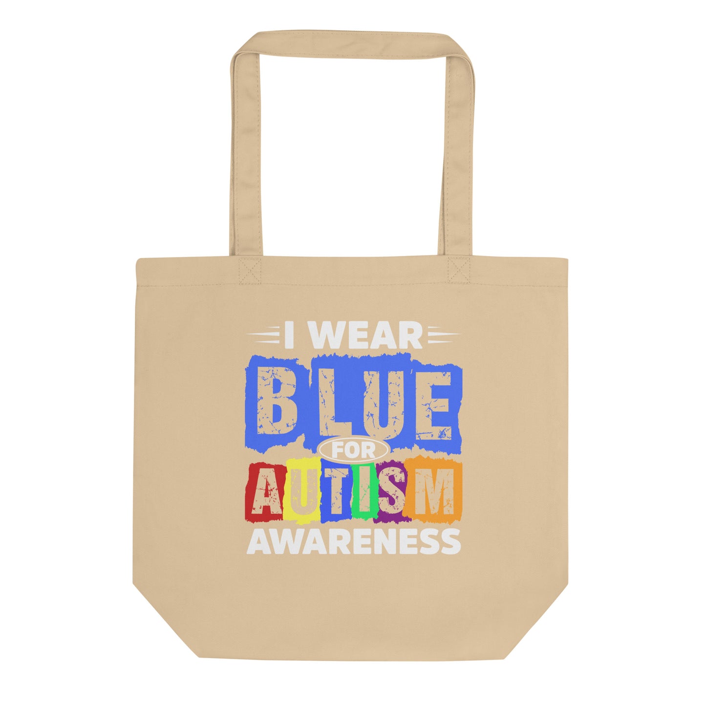 I Wear Blue for Autism Awareness Eco Tote Bag