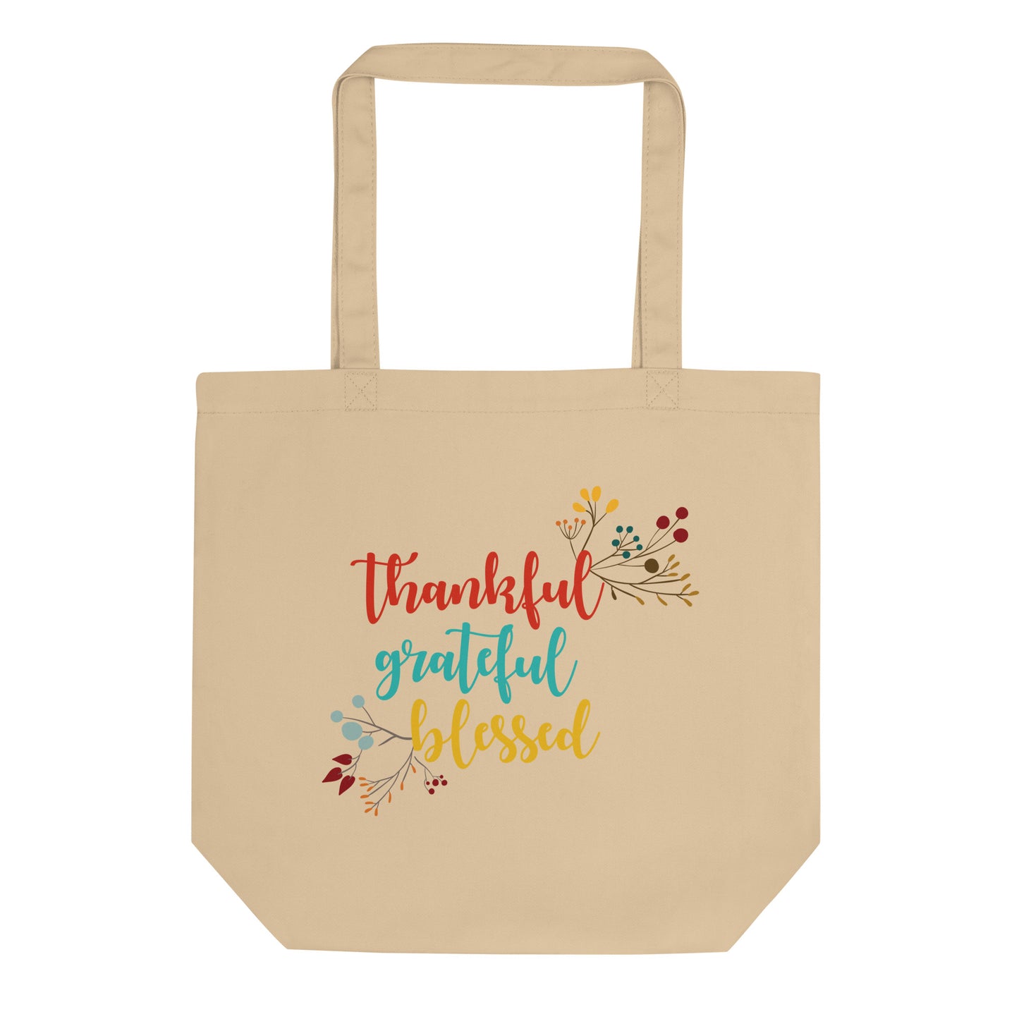 Thankful Grateful Blessed Eco Tote Bag
