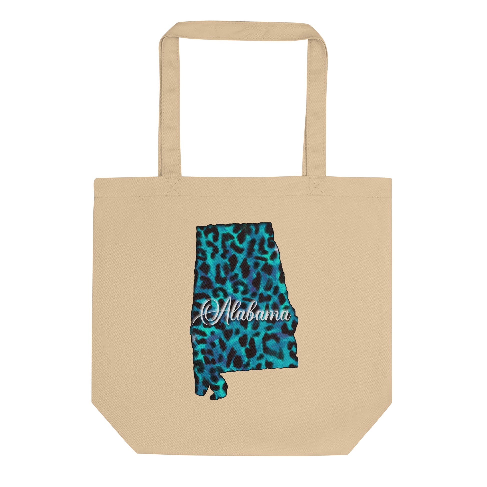 Alabama Blue Leopard Print Eco Tote Bag