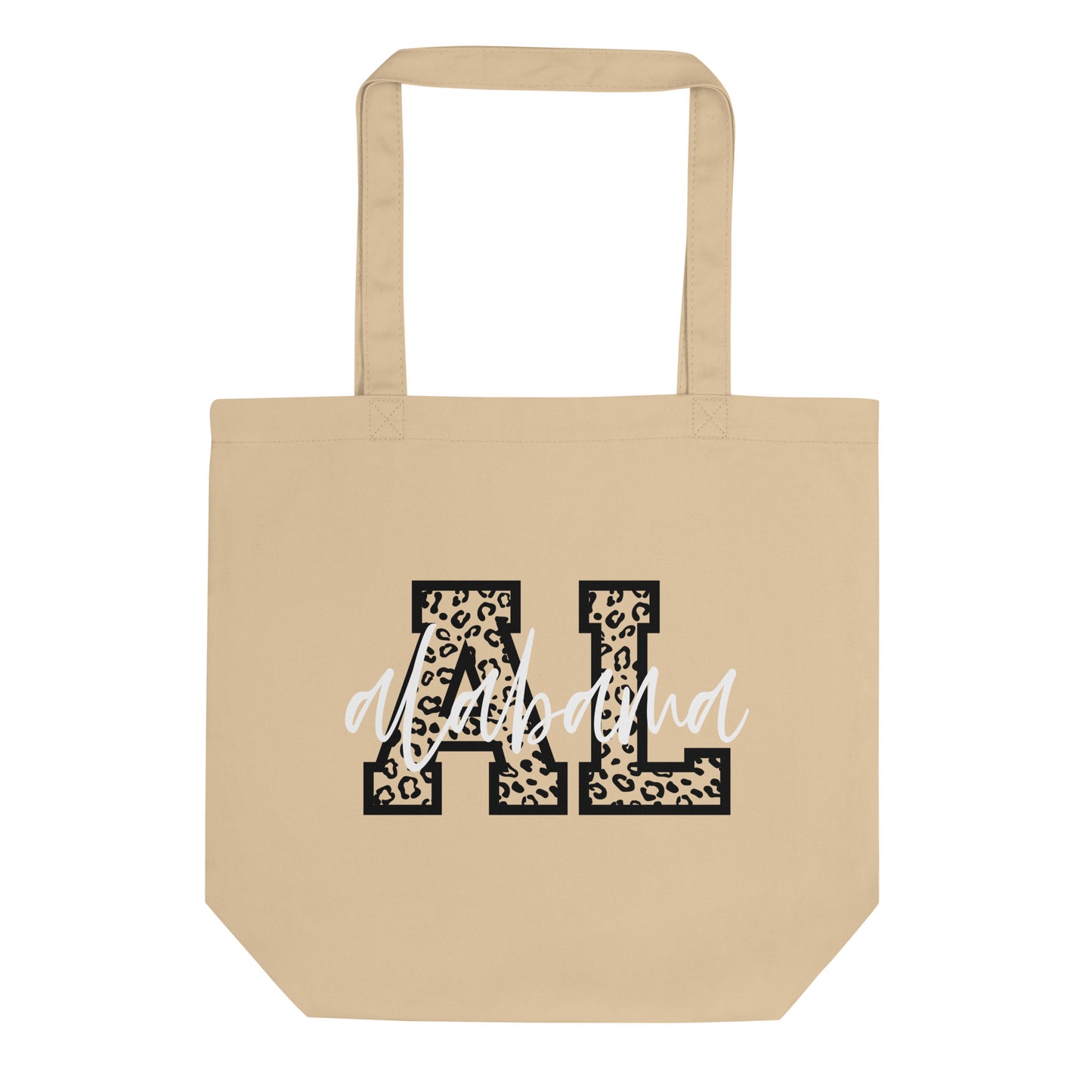 Alabama Script on Leopard AL Eco Tote Bag