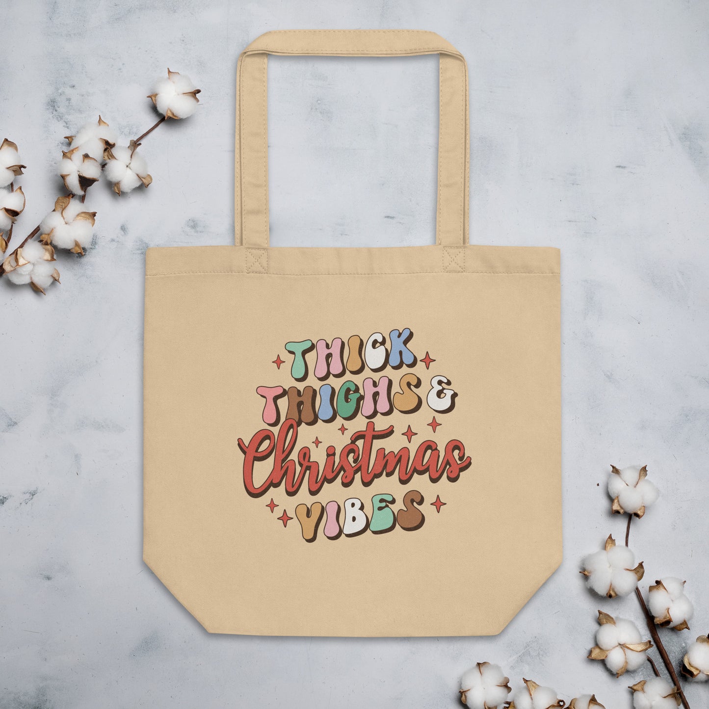 Thick Thighs Christmas Vibes Eco Tote Bag