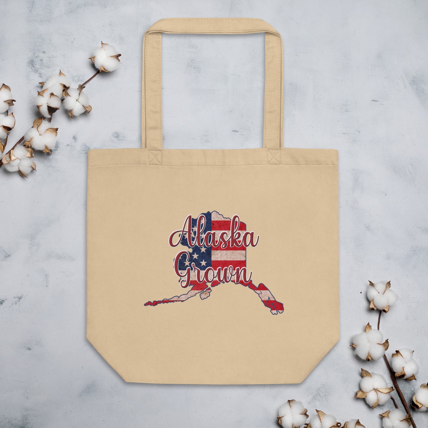 Alaska Grown US Flag Eco Tote Bag