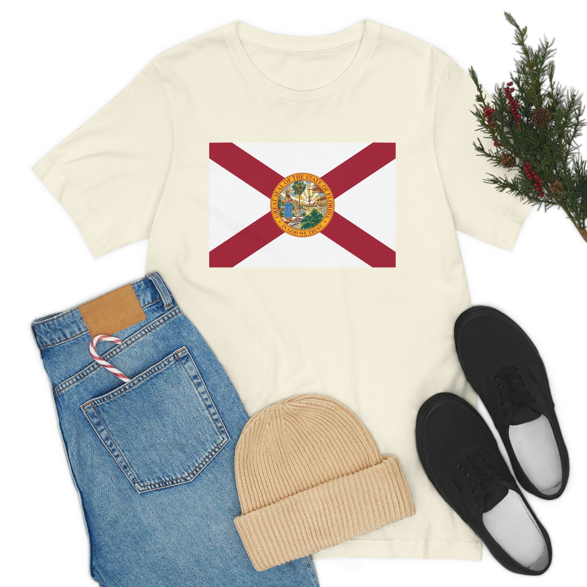 Florida Flag Unisex Jersey Short Sleeve Tee Tshirt T-shirt