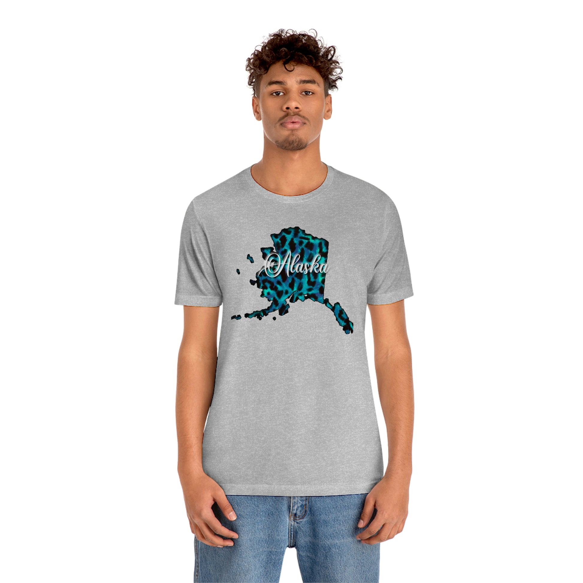 Alaska Blue Leopard Unisex Jersey Short Sleeve T-shirt