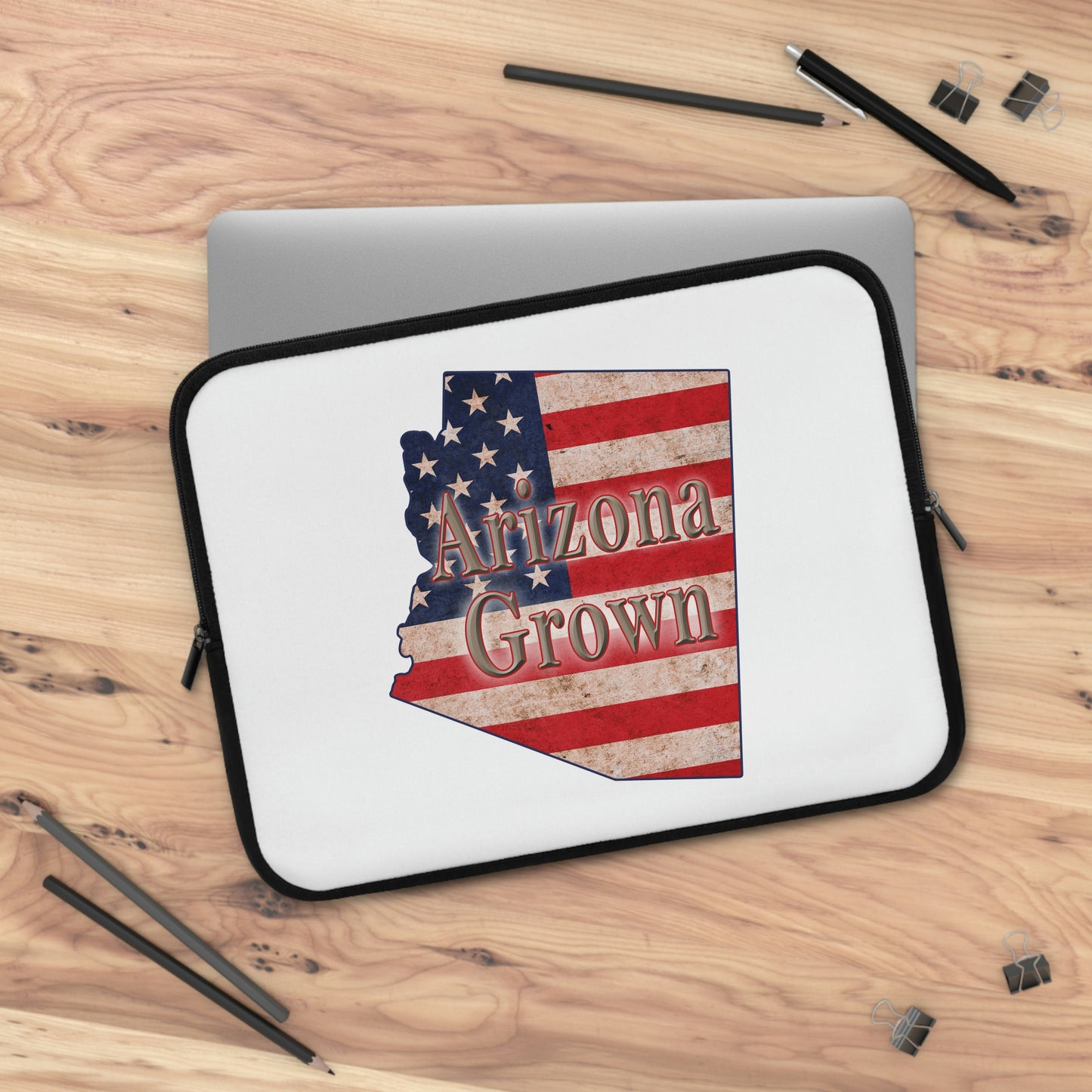 Arizona Grown US Flag Print Laptop Sleeve