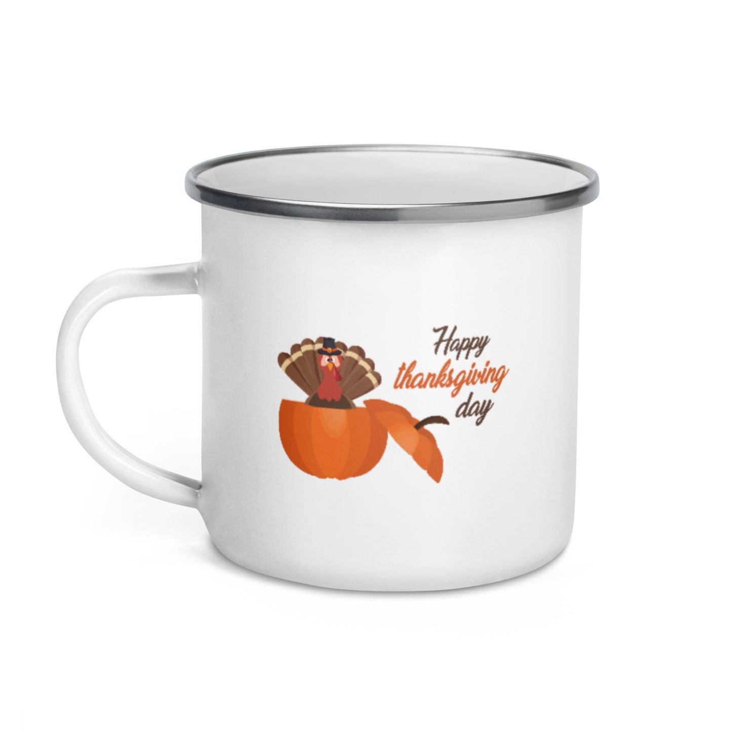 Happy Thanksgiving Day Enamel Mug