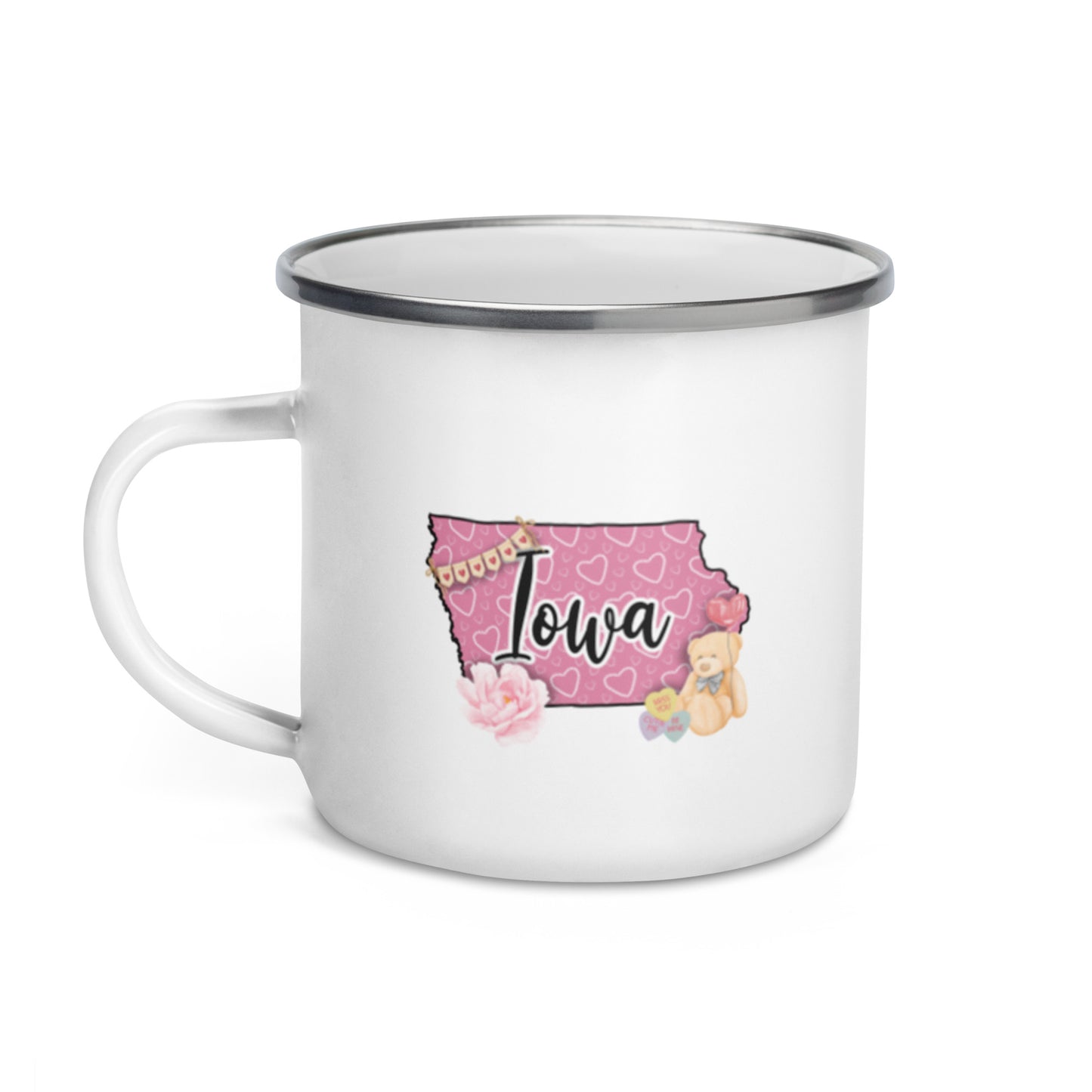 Iowa Valentine Enamel Mug