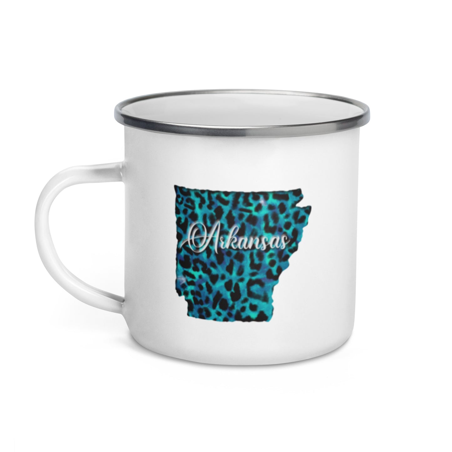 Arkansas Blue Leopard Enamel Mug
