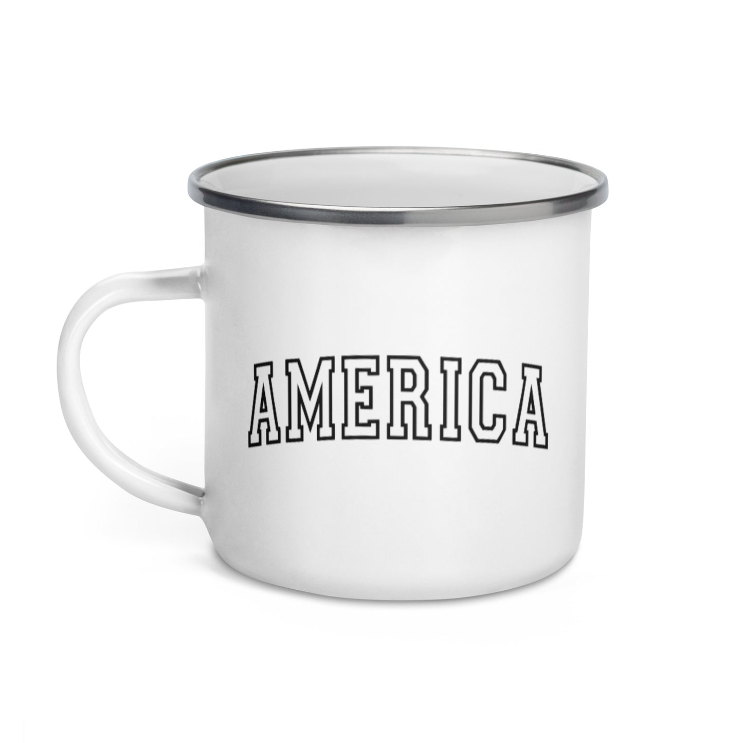 America Varsity Letters Enamel Mug