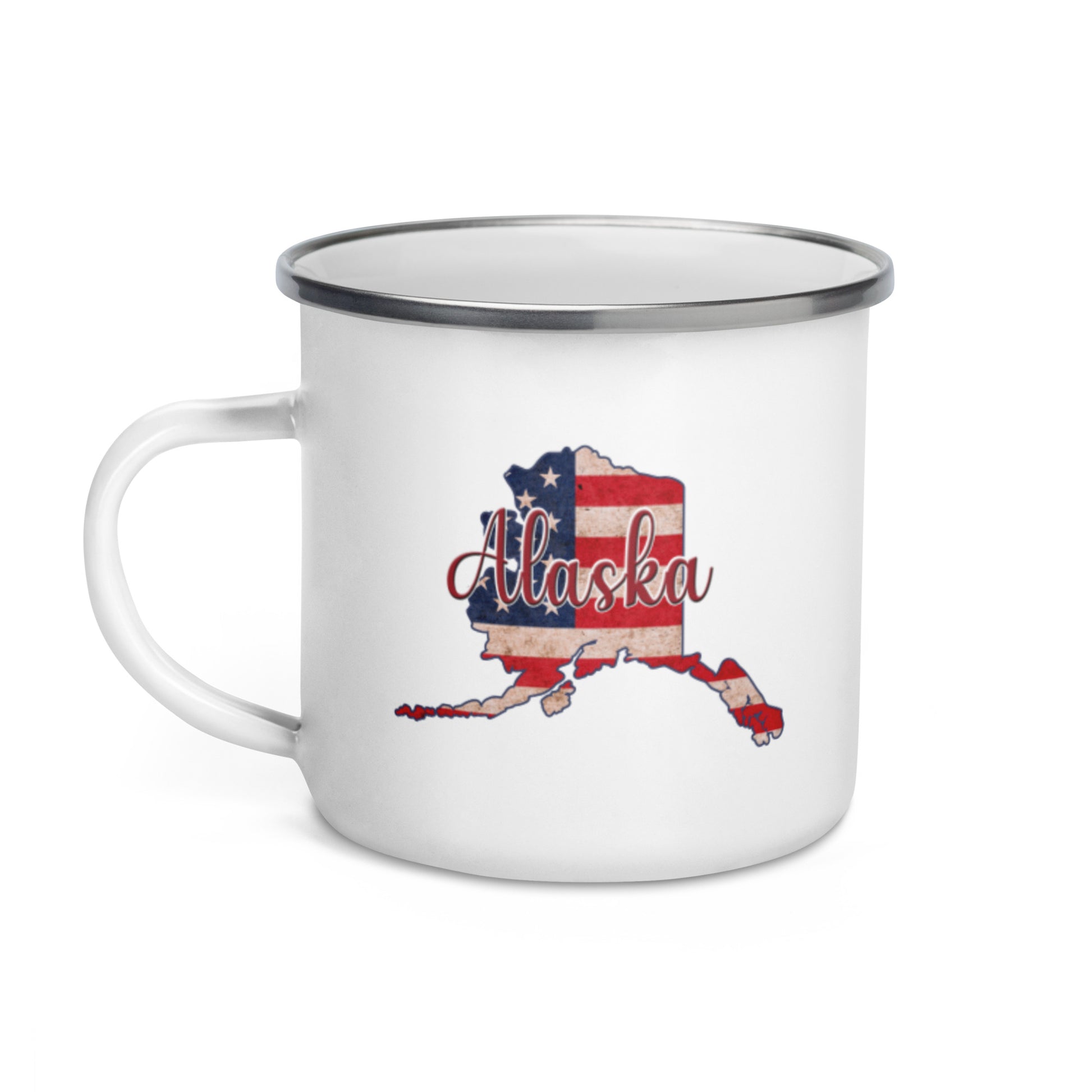 Alaska US Flag Enamel Mug