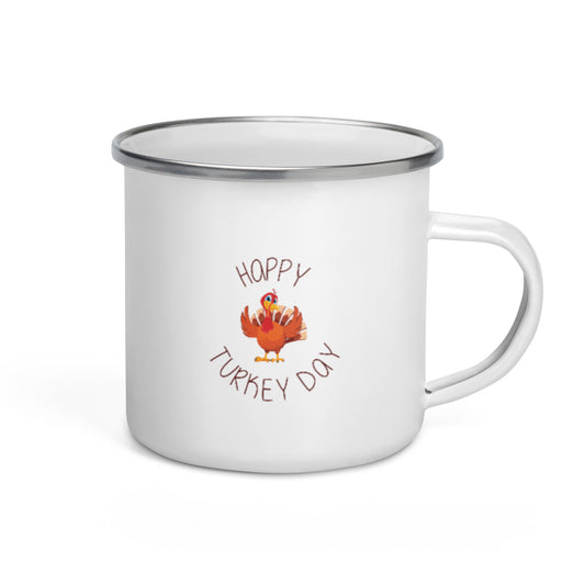 Happy Turkey Day Enamel Mug