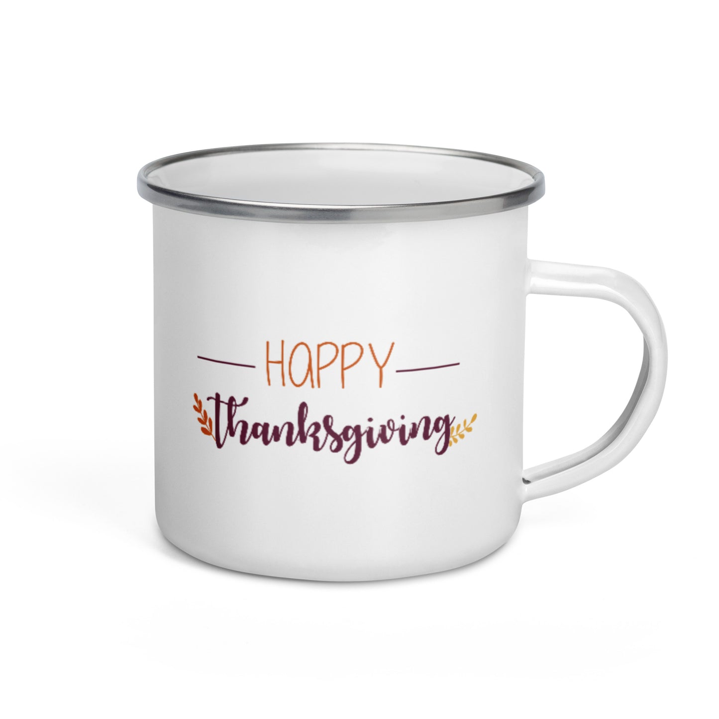 Happy Thanksgiving Enamel Mug