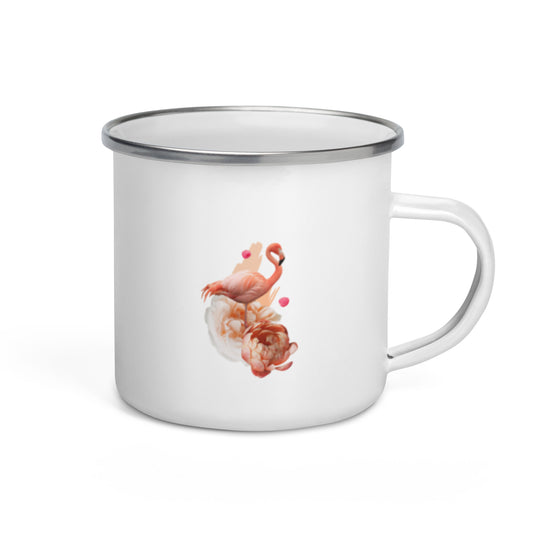 Flamingo Enamel Mug
