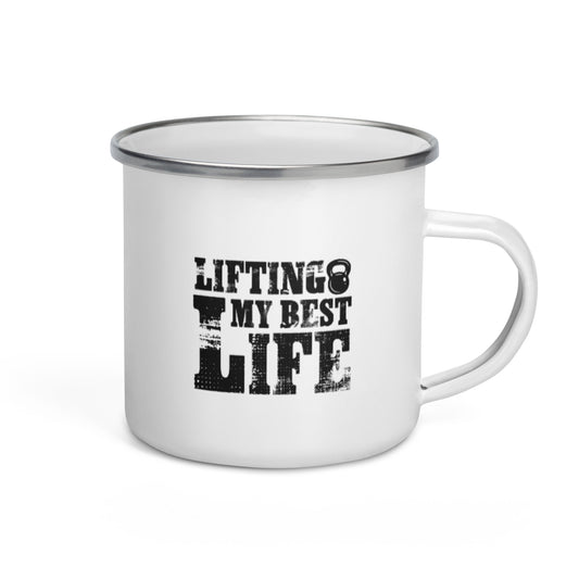 Lifting My Best Life Enamel Mug