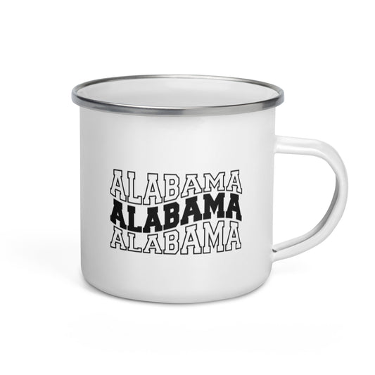 Alabama Wavy Letters Enamel Mug