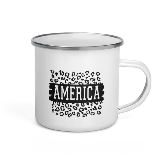 America Enamel Mug