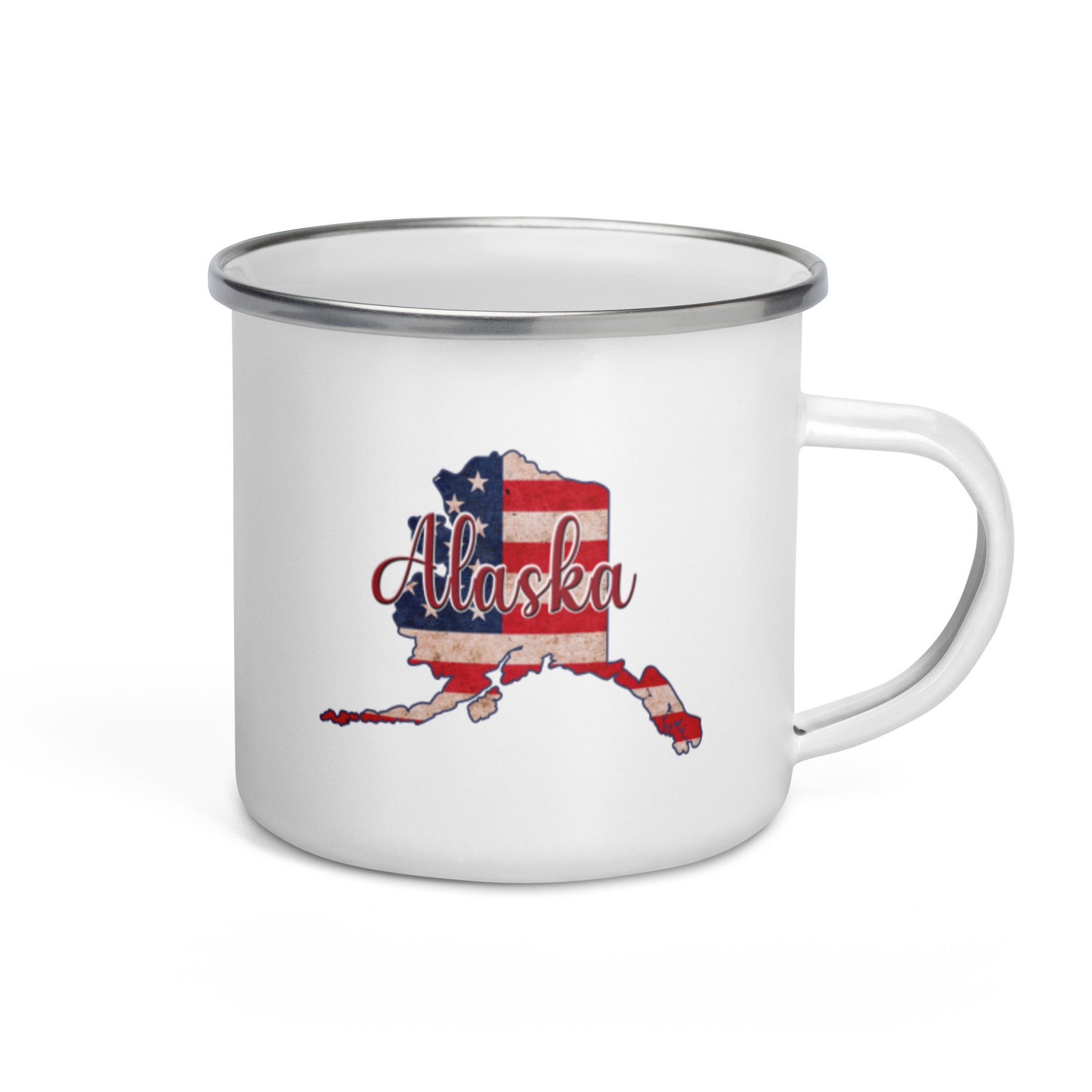 Alaska US Flag Enamel Mug