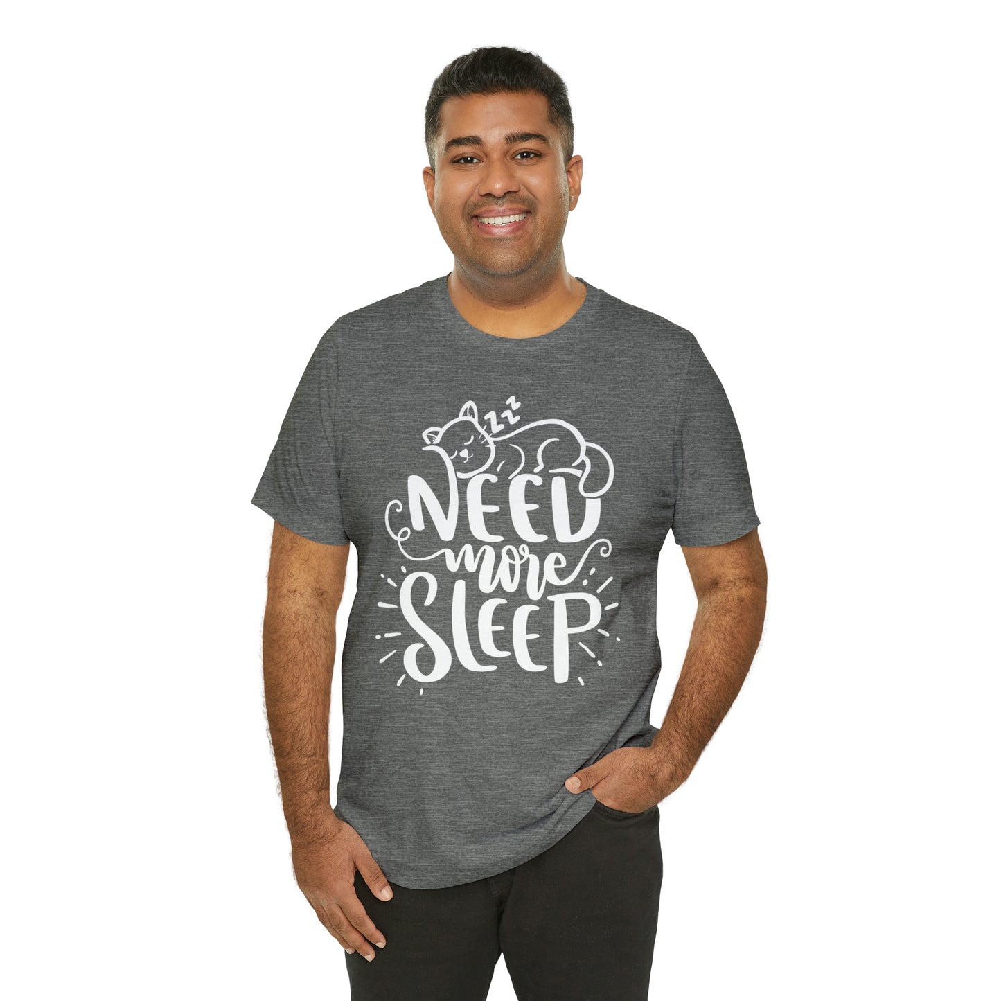 Need More Sleep Cat Short Sleeve T-shirt