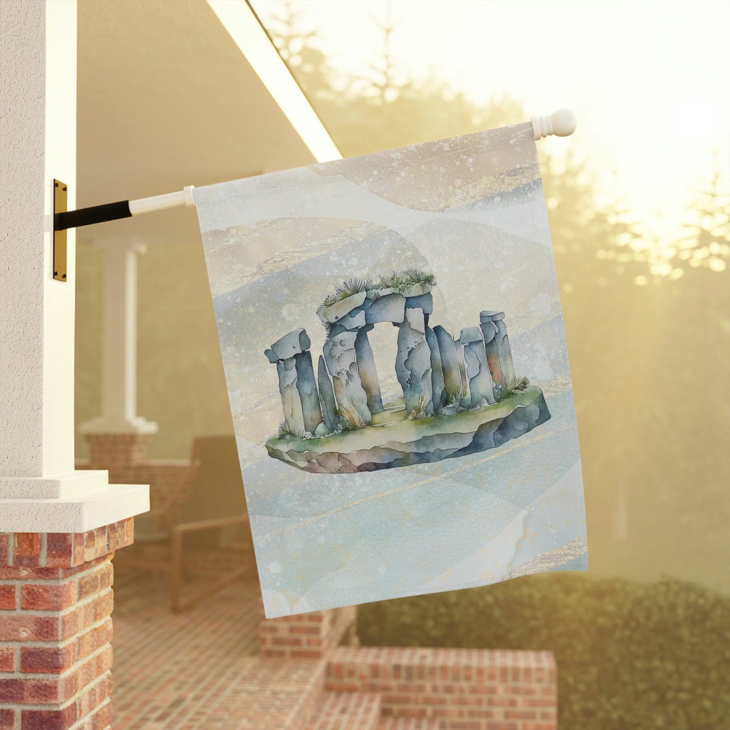 Standing Stones Watercolor Garden & House Banner