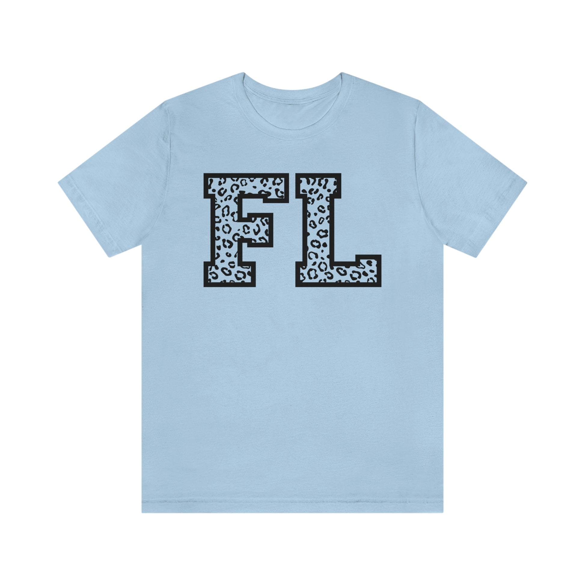 Florida FL Leopard Print Short Sleeve T-shirt