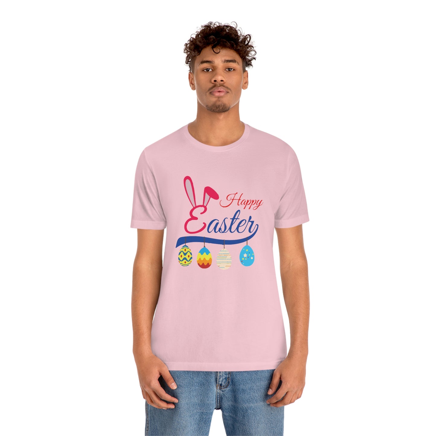 Egg Ornaments Happy Easter Unisex Jersey Short Sleeve Tee