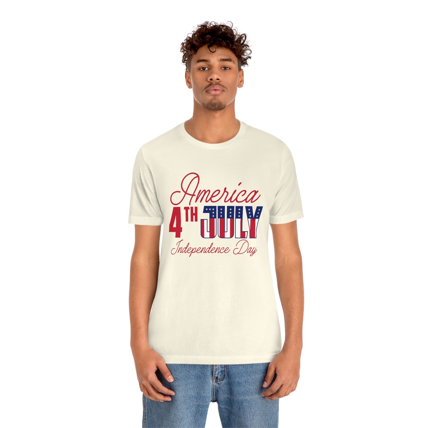 America 4th of July Independence Day Unisex Jersey Short Sleeve Tee