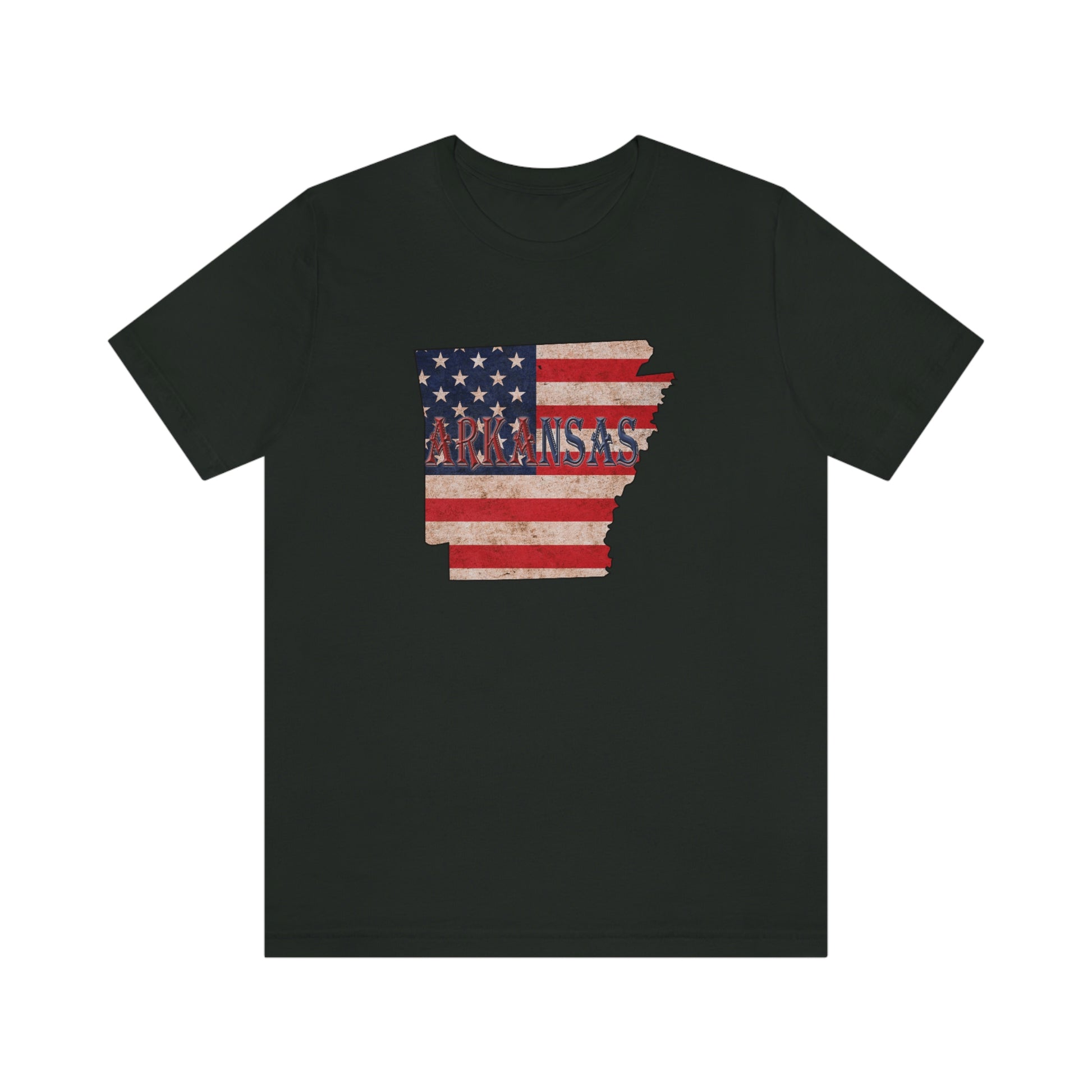 Arkansas AR US Flag Unisex Jersey Short Sleeve Tee Tshirt T-shirt