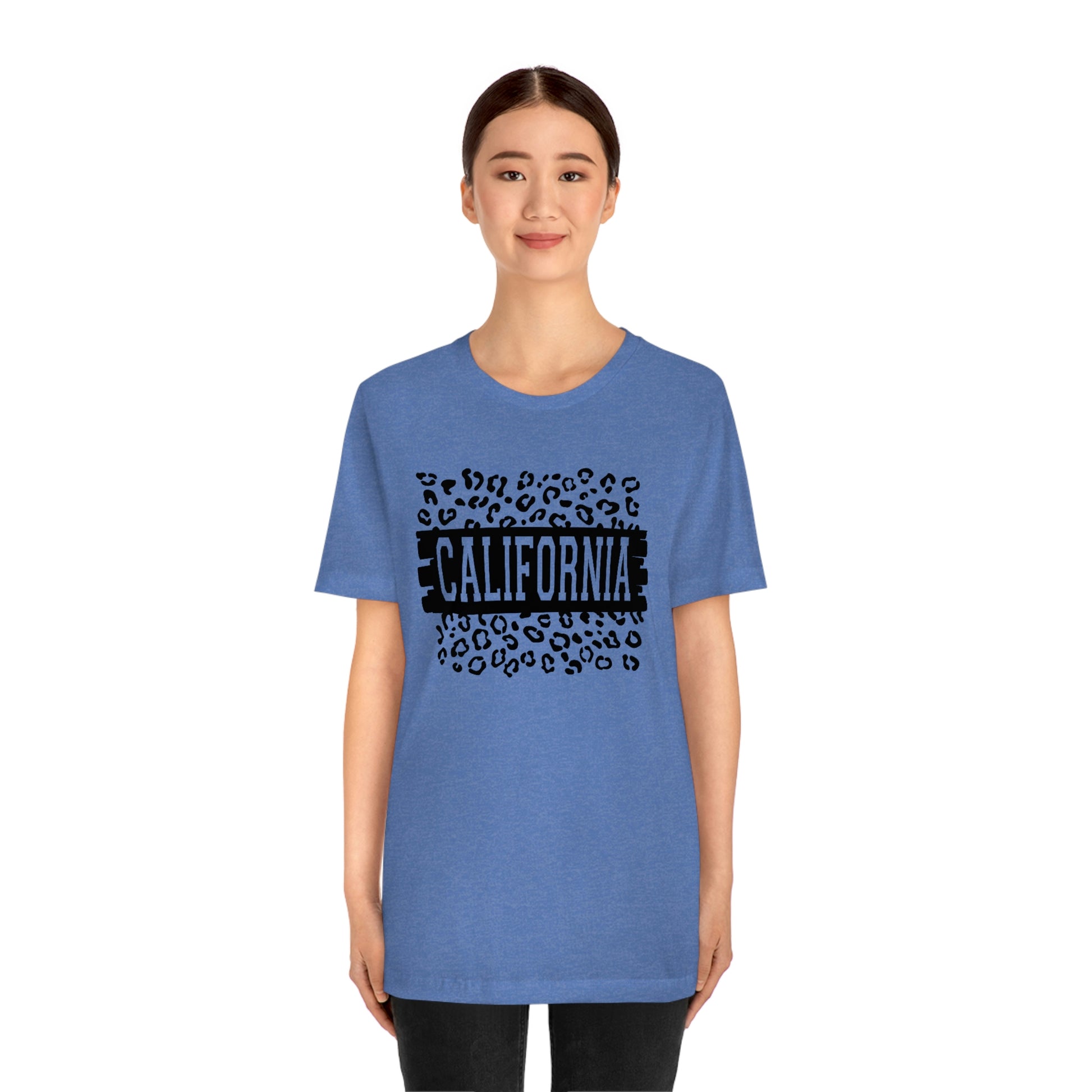 California Leopard Print Unisex Jersey Short Sleeve Tee Tshirt T-shirt