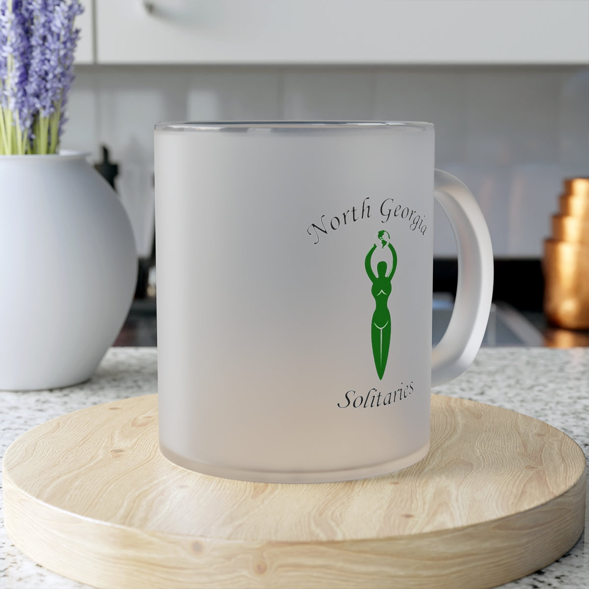 North Georgia Solitaries Frosted Glass Mug