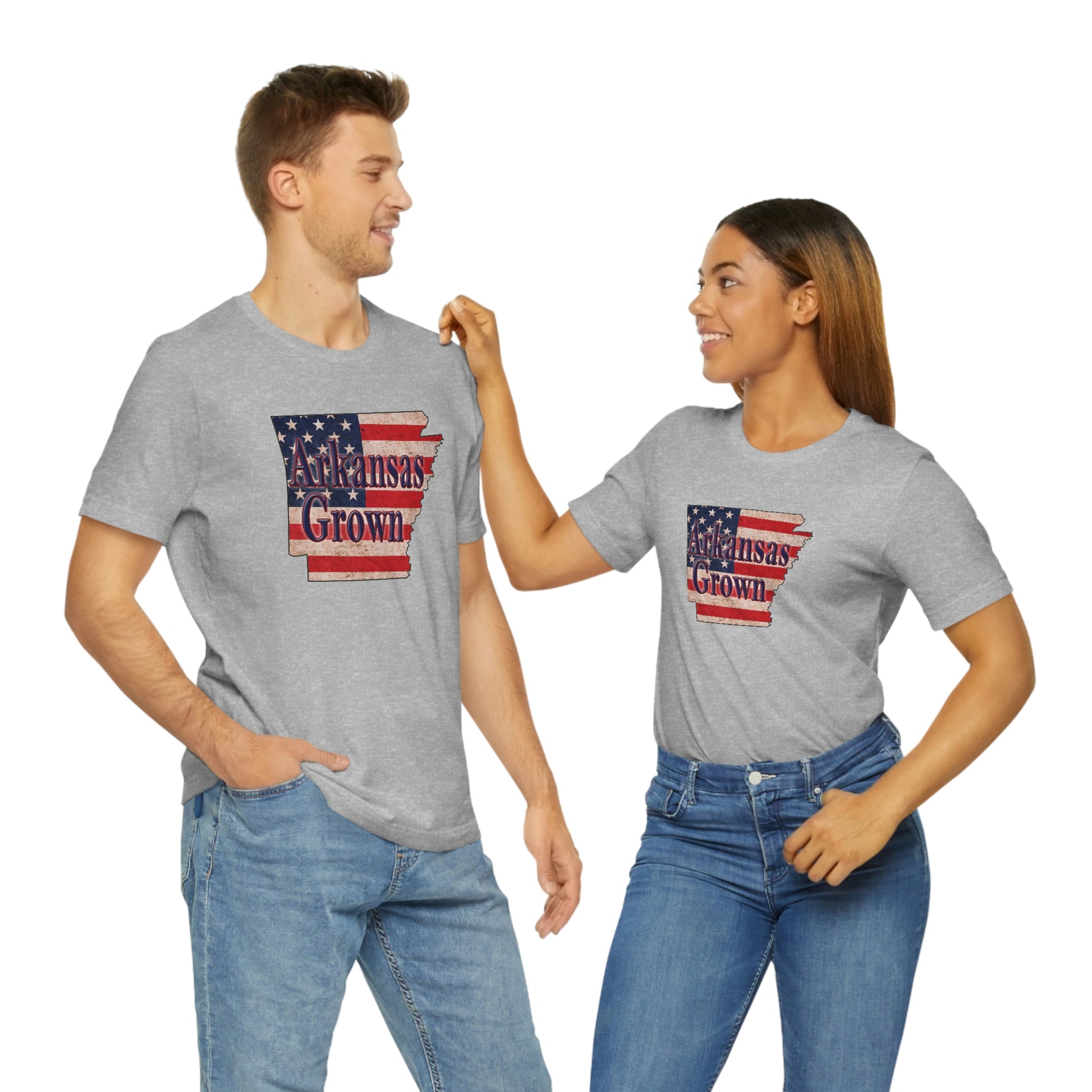 Arkansas Grown US Flag Unisex Jersey Short Sleeve Tee Tshirt T-shirt