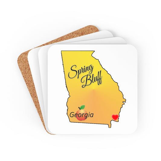 Spring Bluff Georgia Corkwood Coaster Set