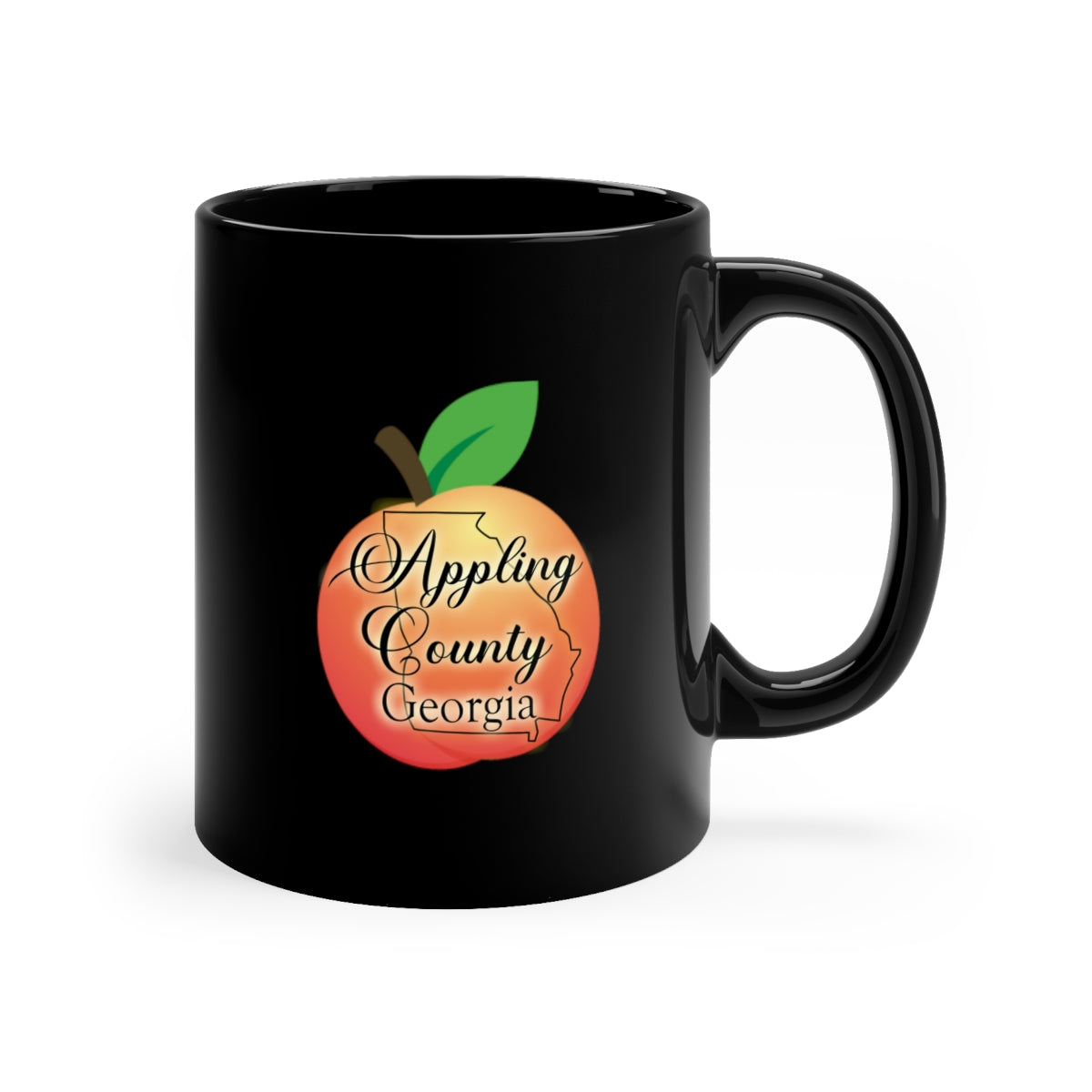 Appling County Georgia 11oz Black Ceramic Mug
