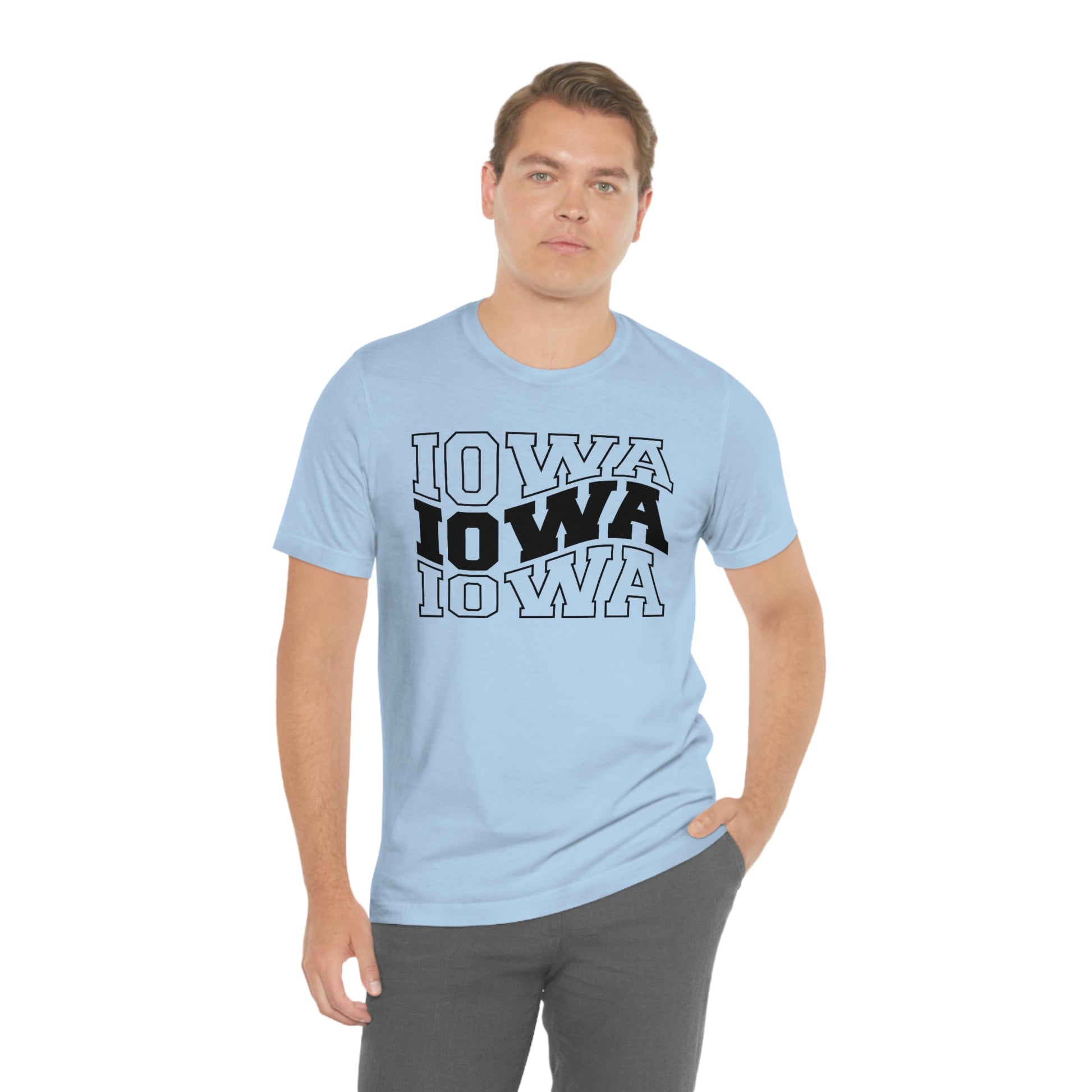 Iowa Varsity Letters Triple Wavy Short Sleeve T-shirt