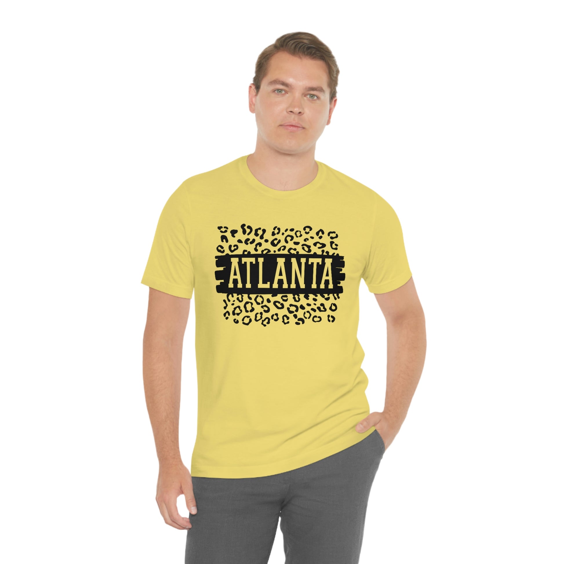 Atlanta Georgia Leopard Print Short Sleeve T-shirt