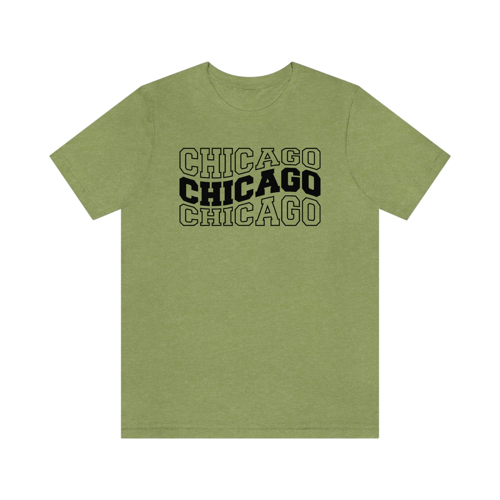 Chicago Varsity Letters Wavy Short Sleeve T-shirt