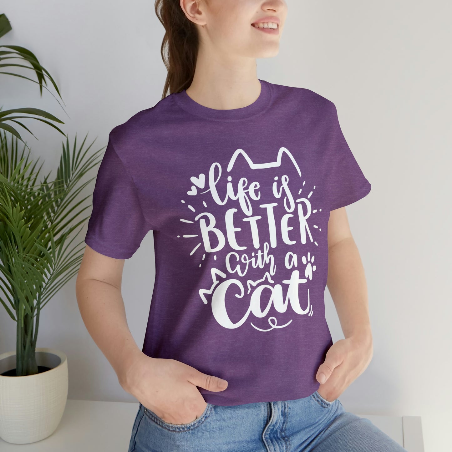 Life is Better With a Cat Short Sleeve T-shirt