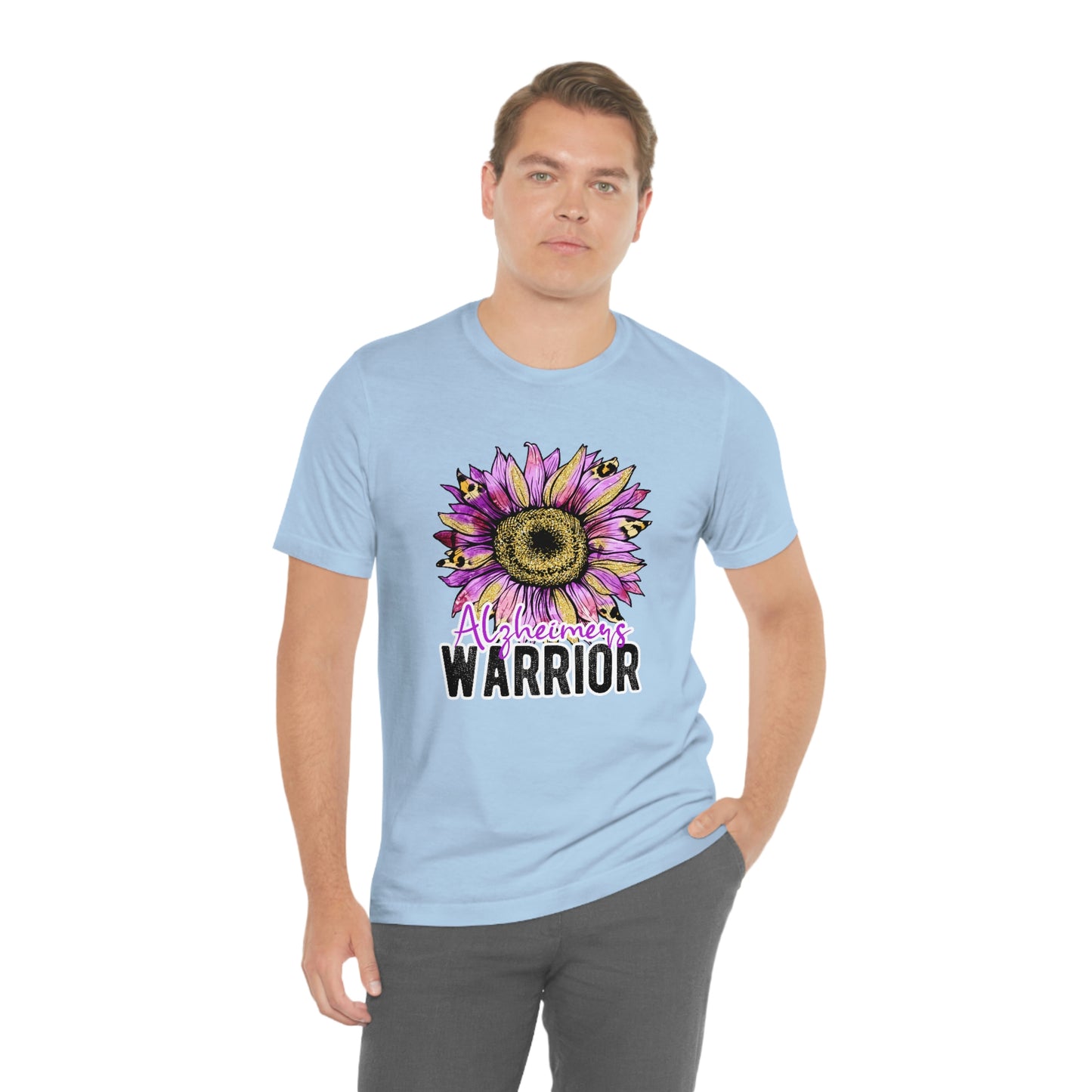 Alzheimer's Warrior Print Unisex Jersey Short Sleeve Tee