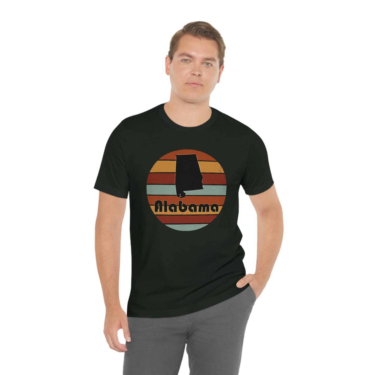 Alabama Retro Sunset Unisex Jersey Short Sleeve T-shirt