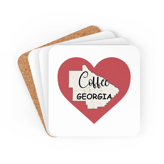 Coffee Georgia Corkwood Coaster Set
