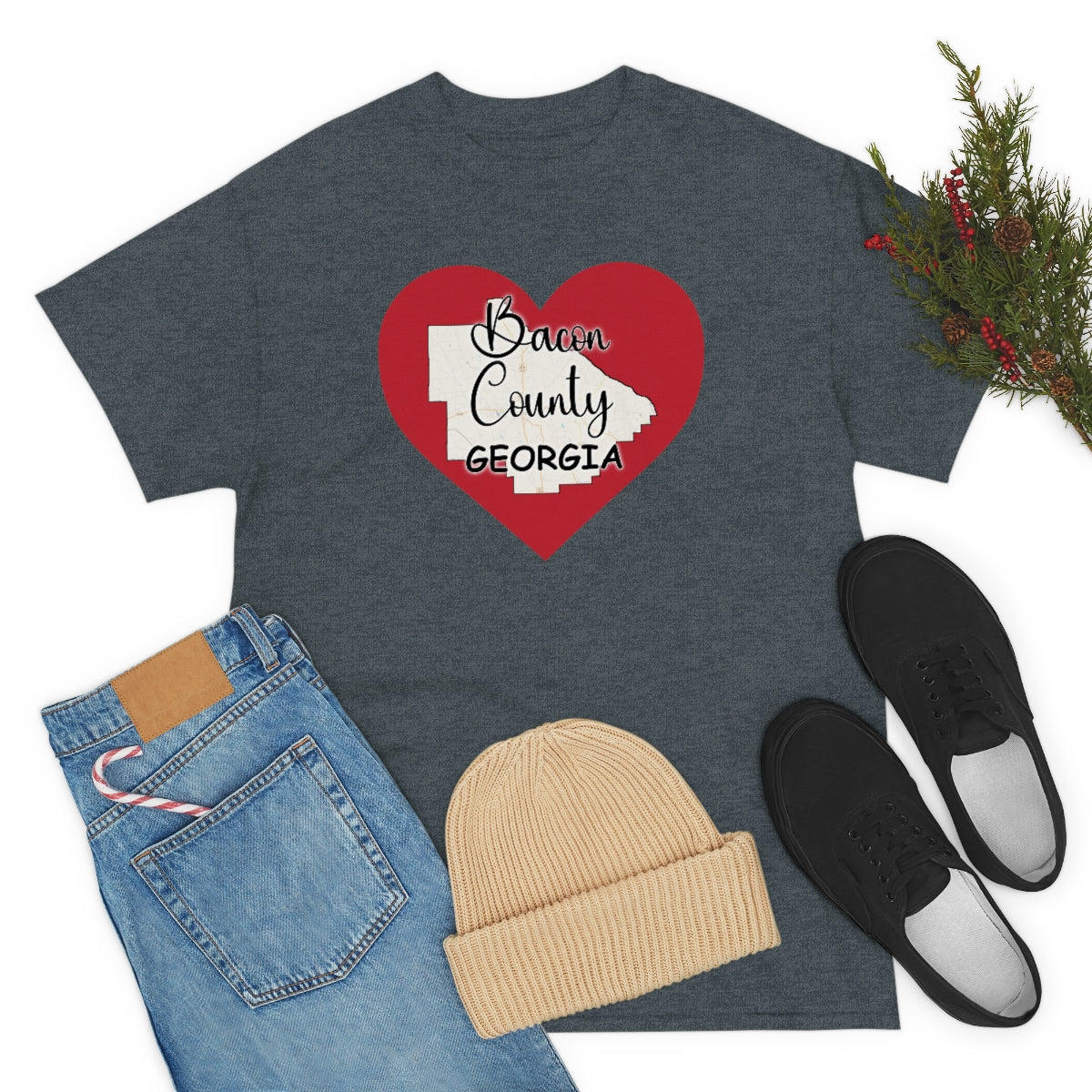 Bacon County Georgia Unisex Heavy Cotton Tee