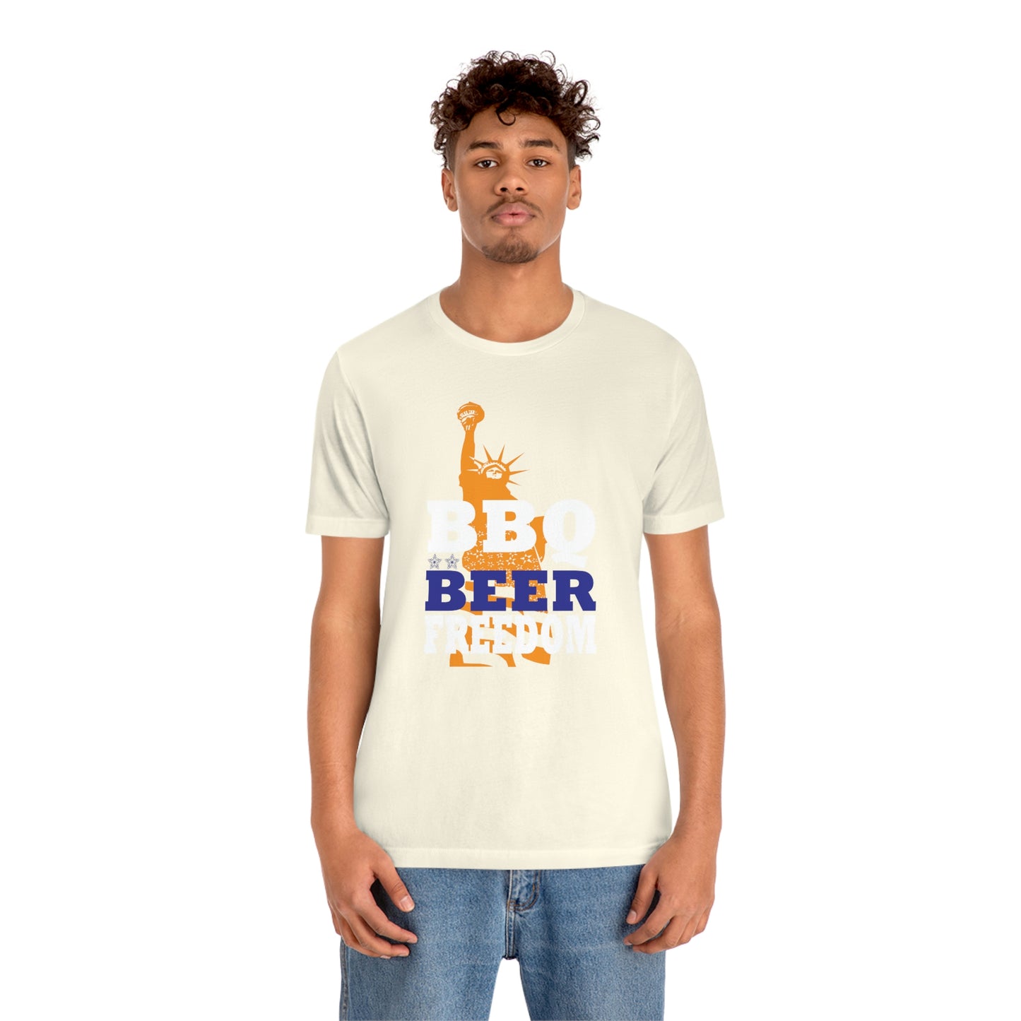 BBQ Beer Freedom Unisex Jersey Short Sleeve Tee