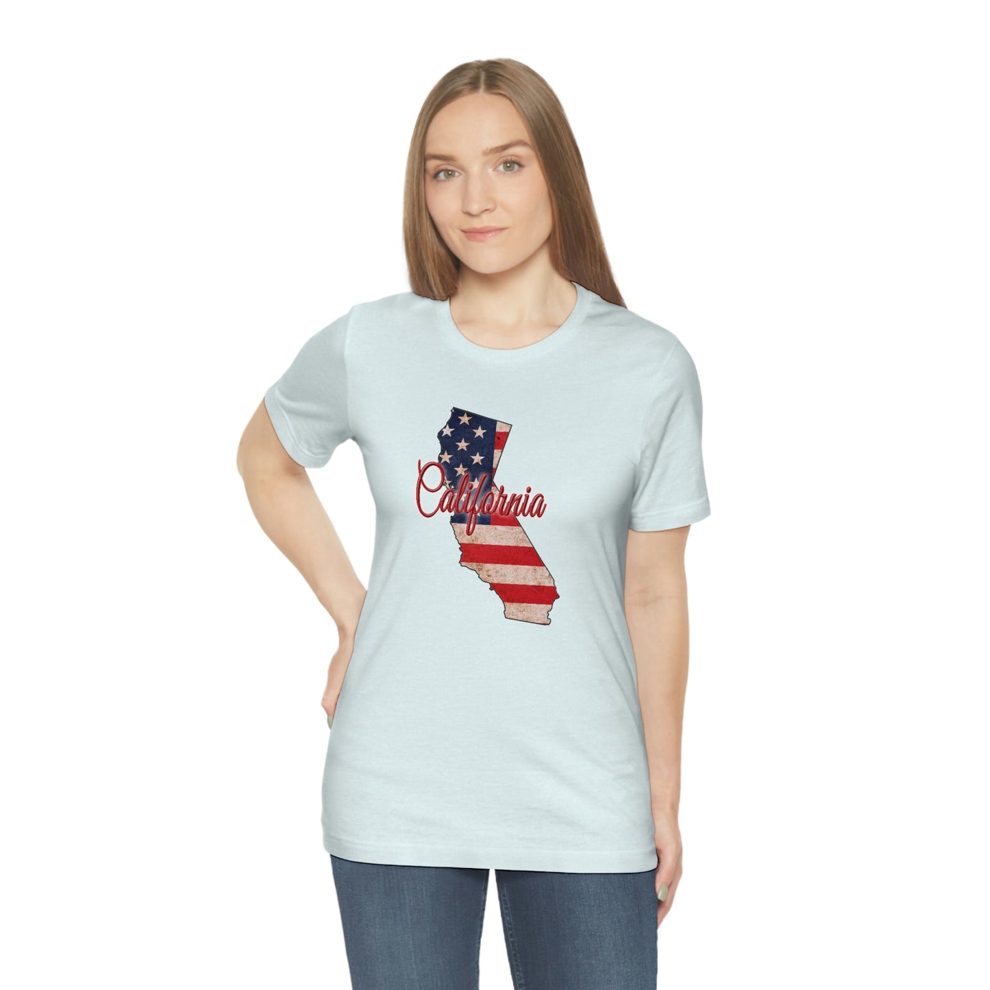 California US Flag Unisex Jersey Short Sleeve Tee Tshirt T-shirt